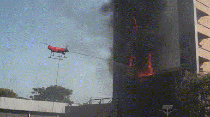 鄭州消防承辦無人機高層建筑滅火救援大型實戰演練